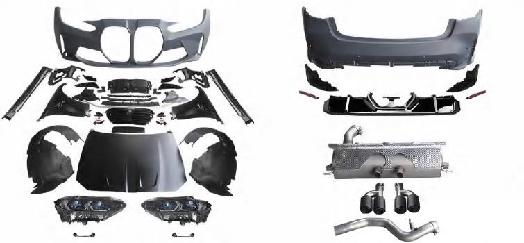 KOMPLE BODY KİT F30+LCI [DONUSUM => G80] 2B2-ORTADANÇıKıŞ, MRŞP-LI, PANJ-LU, EGZ.UÇLU, KAPUT/ÇAMURLUK, FARLAR -///M3-