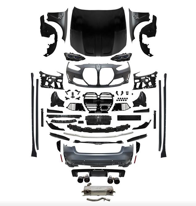 KOMPLE BODY KİT G20 2B2-YANDANÇıKıŞ, MRŞP-LI, PANJ-LU, EGZ.UÇLU, KAPUT/ÇAMURLUK, FARLAR -///M3 (G80) STYLE- 2019-21