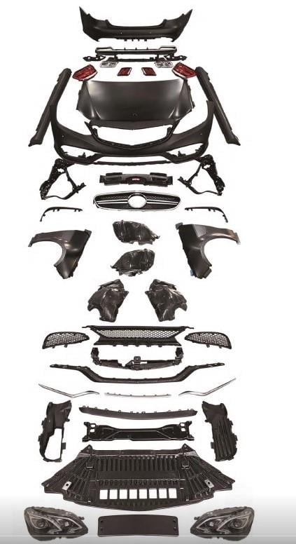 KOMPLE BODY KİT W212 [2009-12 DONUSUM=> 2013-16] PDCLI:ÖN/ARKA, 00-00-ÇıKıŞ, MRŞP-LI, PANJ-LU, EGZ.UÇLU, KAPUT/ÇAMURLUK, FAR/STOP -AMG E63-