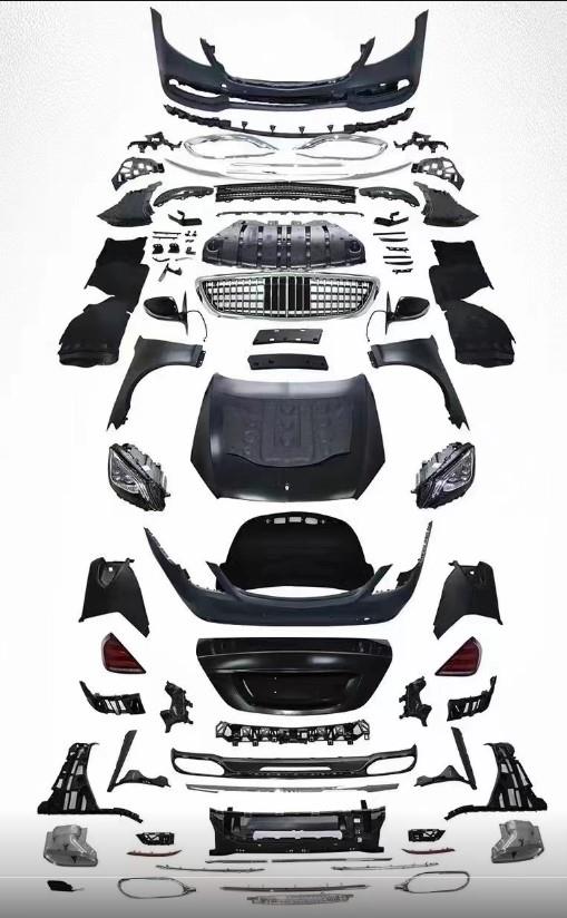 KOMPLE BODY KİT W221 [DONUSUM=> W222] 2B2-ÇıKıŞ, PANJ-LU, EGZ.UÇLU, KAPUT/ÇAMURLUK/BAGAJ KAP., FAR/STOP, AYNALAR -MAYBACH-