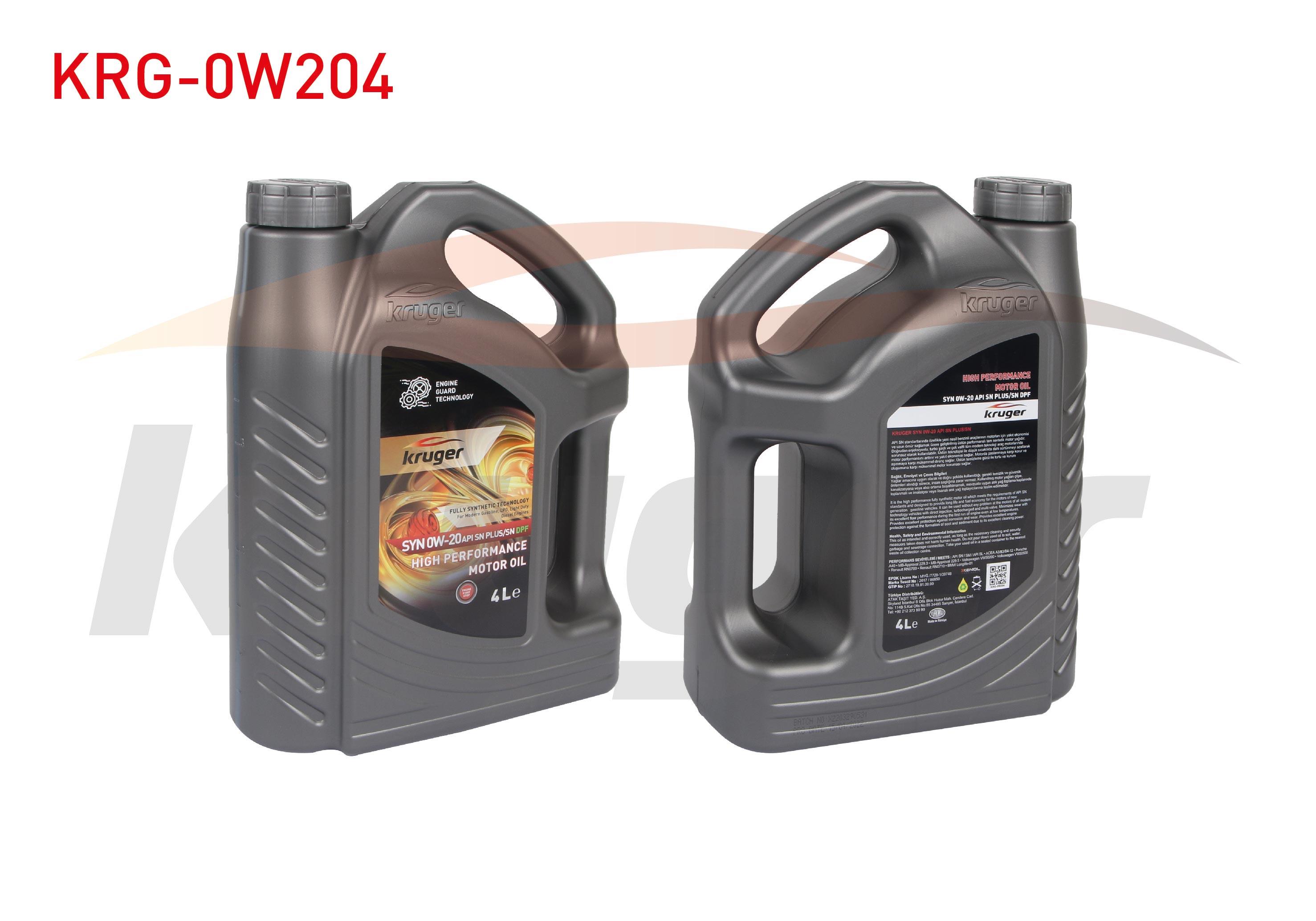 MOTOR YAGI 0W20 4 LT API SN DPF