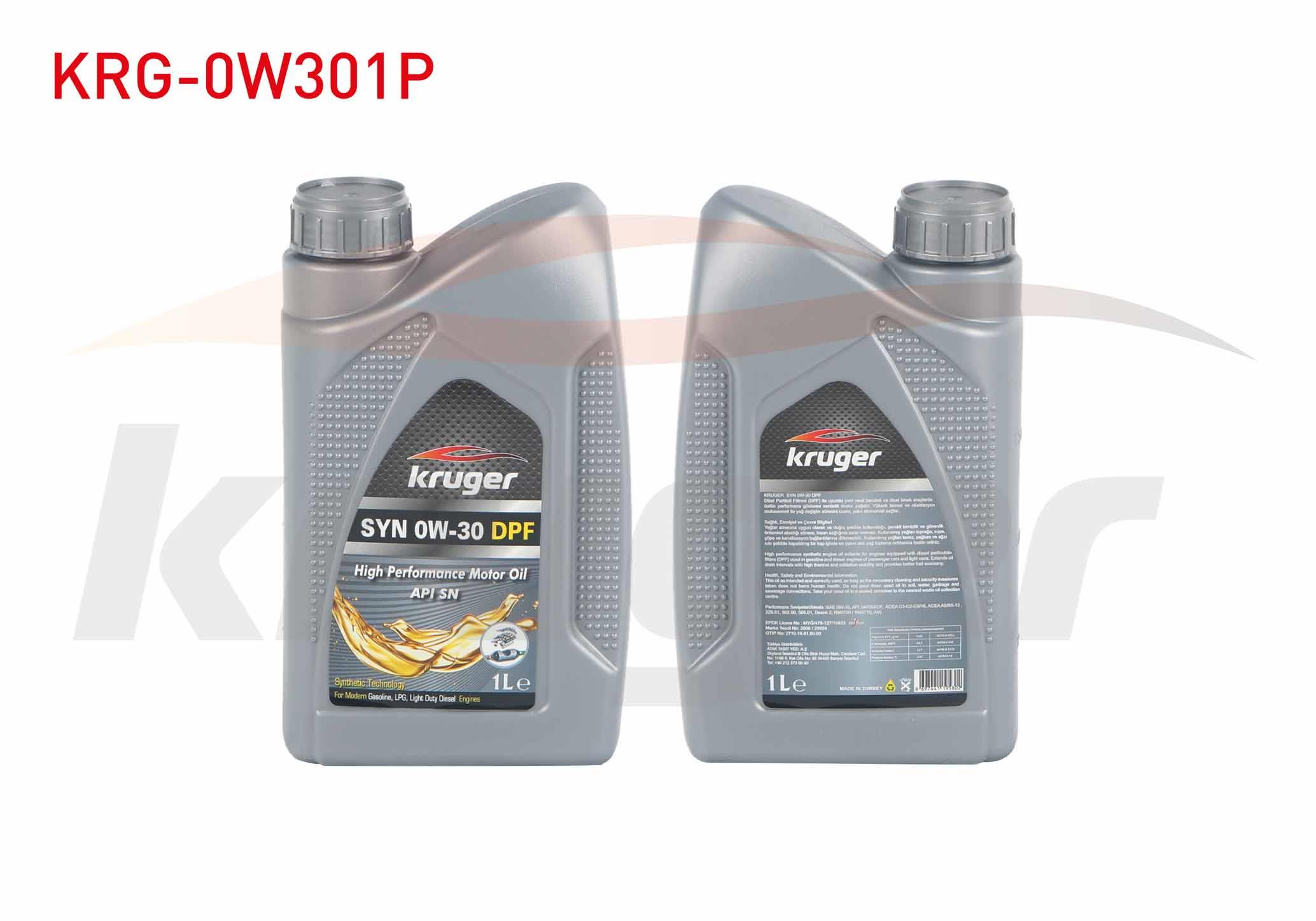 MOTOR YAGI 0W30 PARTIKULLU 1 LT API SN DPF C3 (2710.19.81.00.00)