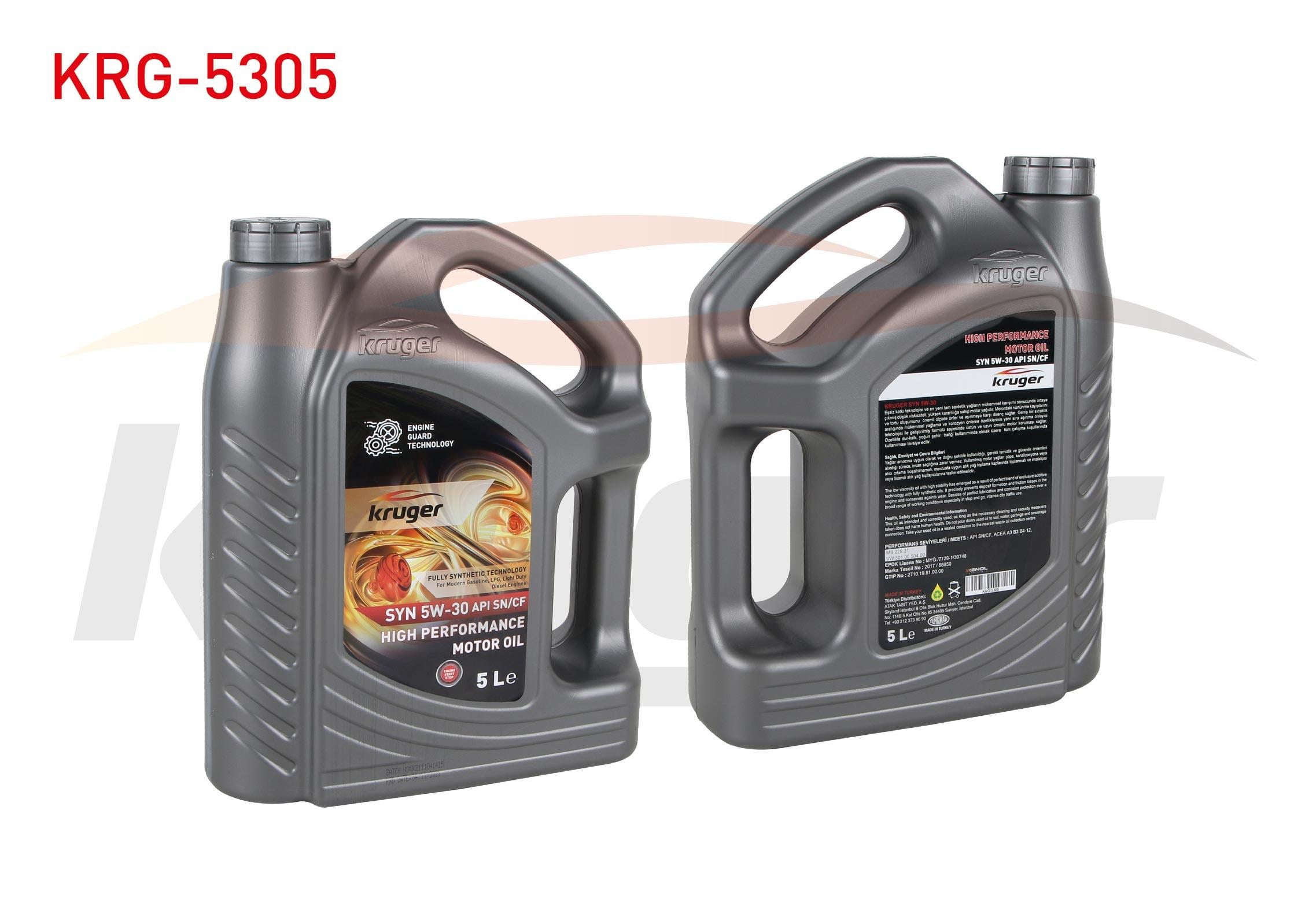 MOTOR YAGI 5W30 TAM SENTETIK 5 LT API SN/CF (2710.19.81.00.00)