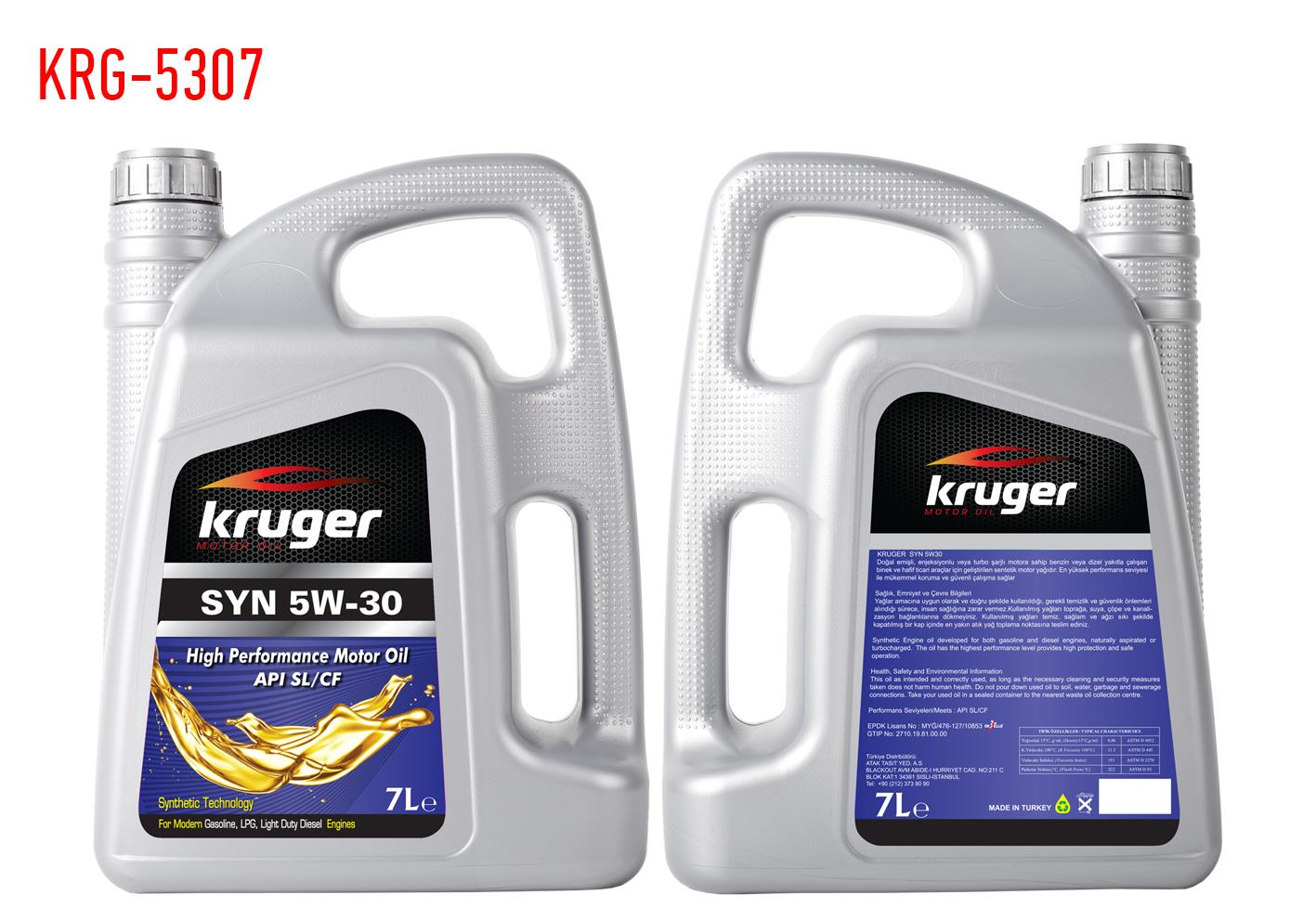 MOTOR YAGI 5W30 TAM SENTETIK 7 LT API SN/CF (2710.19.81.00.00)