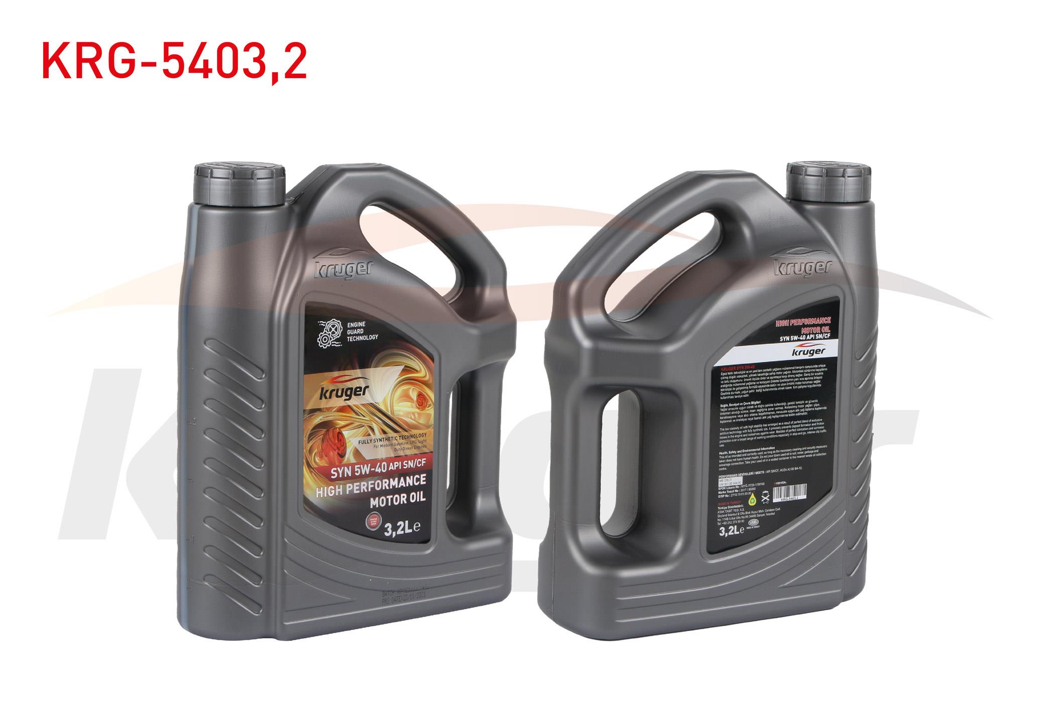 MOTOR YAGI 5W40 TAM SENTETIK 3,2 LT API SN/CF (2710.19.81.00.00)