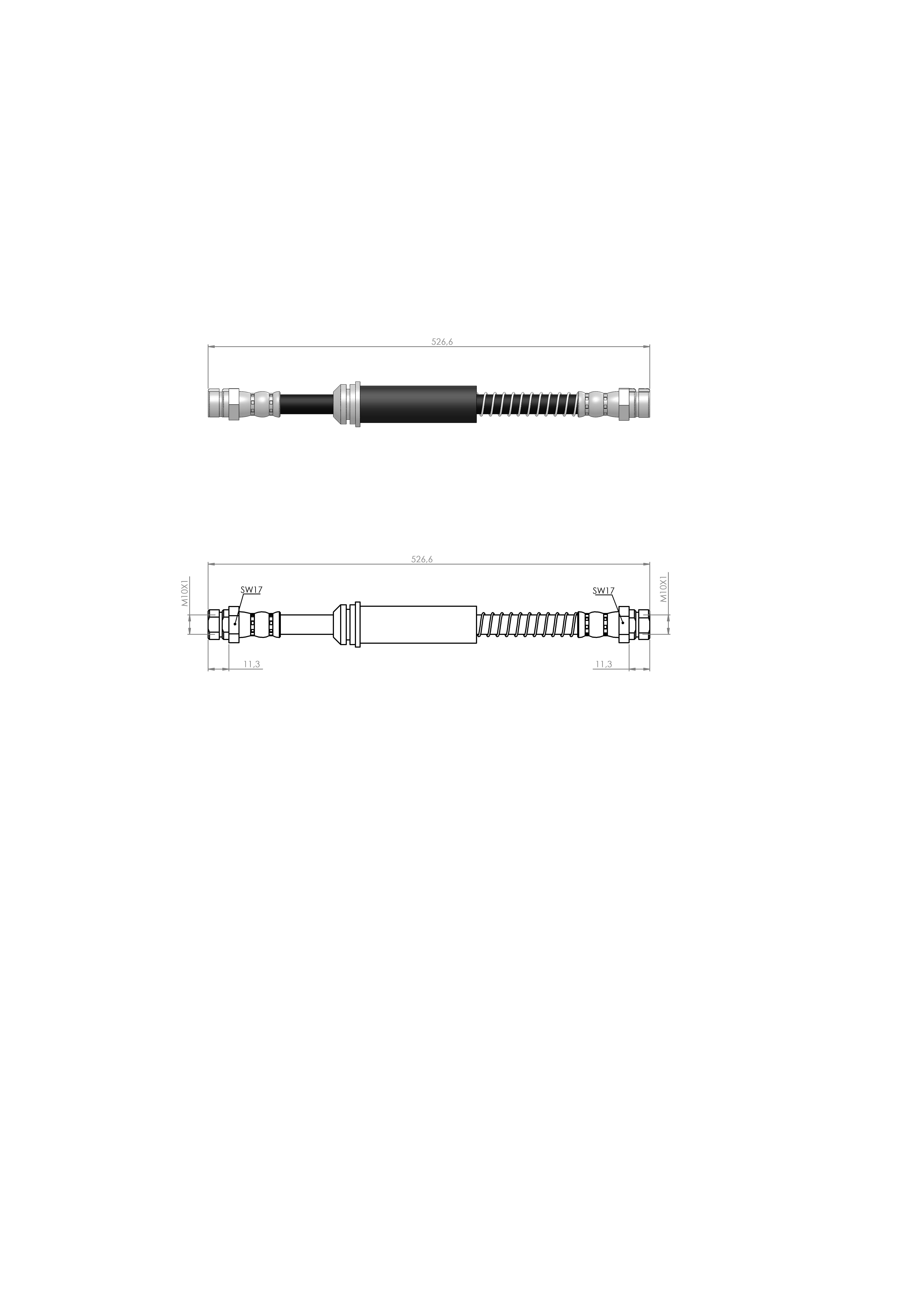 ÖN FREN HORTUMU GOLF 6 JETTA PASSAT LEON 545MM 2008-2013 1K0611701A  1K0611701J  1K0611701L 1K0611701N  1Q0611701E
