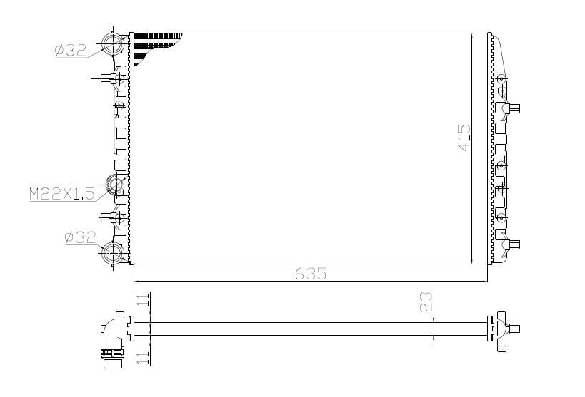 SU RADYATÖRÜ MEKANİK AMF-BBY-BBZ-BKY POLO 4-5 1.4 TDI-1.4 16V 8MK376717701 732862 8MK376717704 - 6Q0121253L