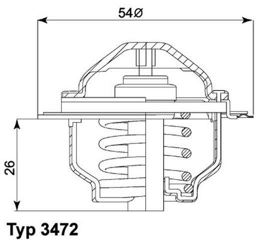 TERMOSTAT GOLF4-GOLF5-GOLF6-JETTA-PASSAT-POLO CLASSİC-A3-A4 AKL-AFT-ADR-ALZ-AEB-AWT-BKP-BKD-CBAB-CBDA 1.6-1.8-2.0 TDİ  87°C /044121113 / 050121113C