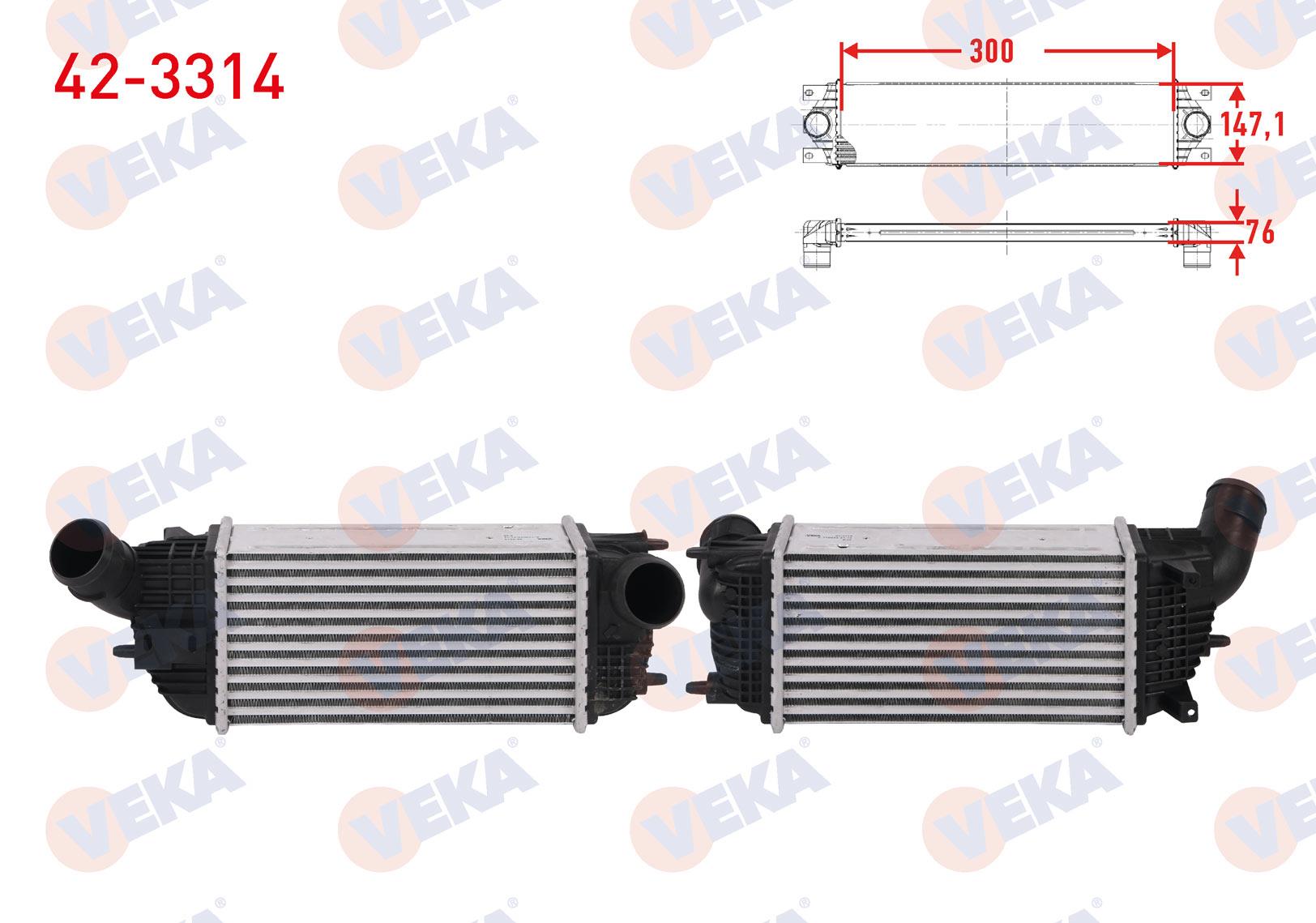 TURBO RADYATORU (INTERCOOLER) CITROEN C5 III 2.0 HDI 136 hp 2008-