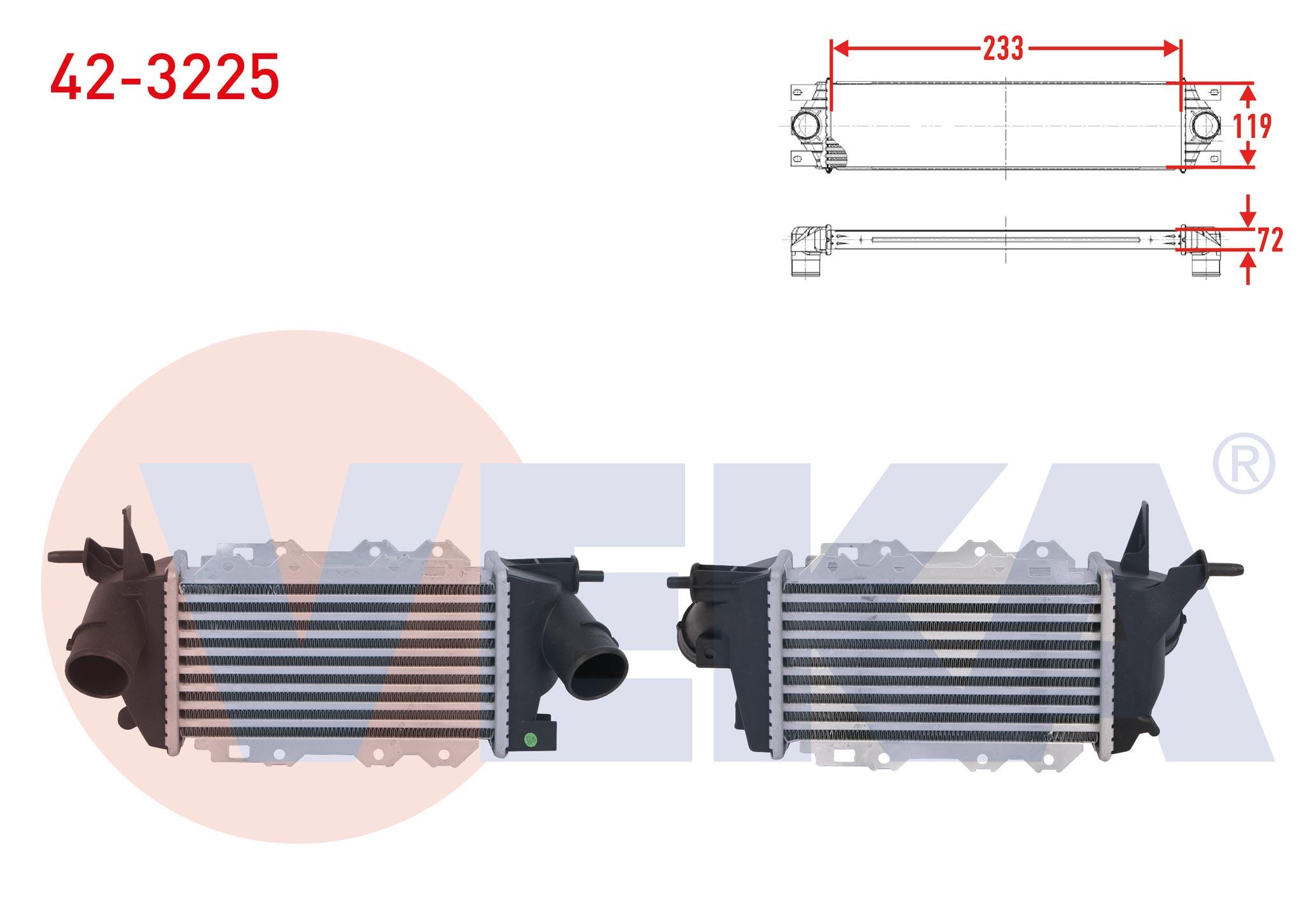 TURBO RADYATORU (INTERCOOLER) OPEL VECTRA B 2.0 DTI 16V 101 hp 1997-2002