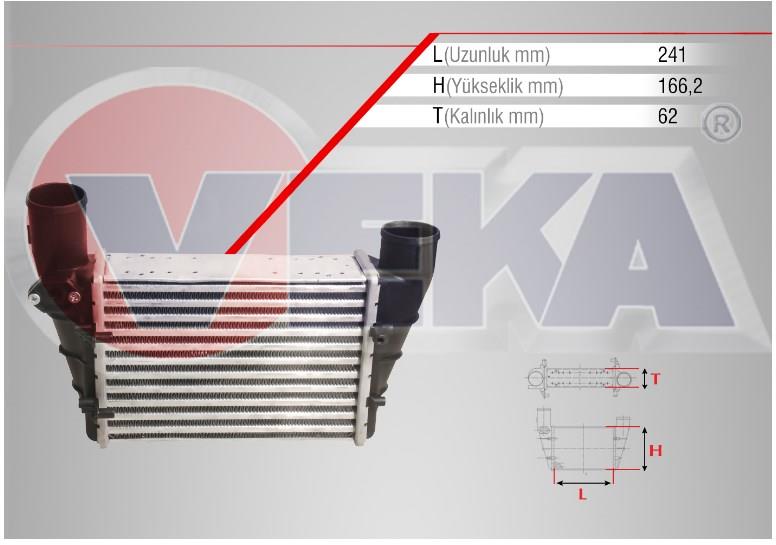 TURBO RADYATÖRÜ PASSAT-A4-A6 AFN-AVG-AEB-APU 1,8 T-1,9 TDİ 97-00 8ML 376 727-581 058145805H 058145805B