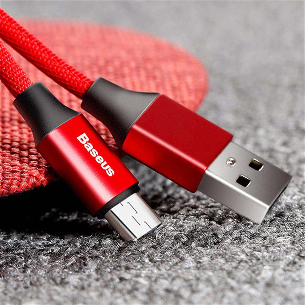 Baseus Yiven Micro Usb 1 Metre 2.0a Hızlı Şarj Usb Kablo Kırmızı