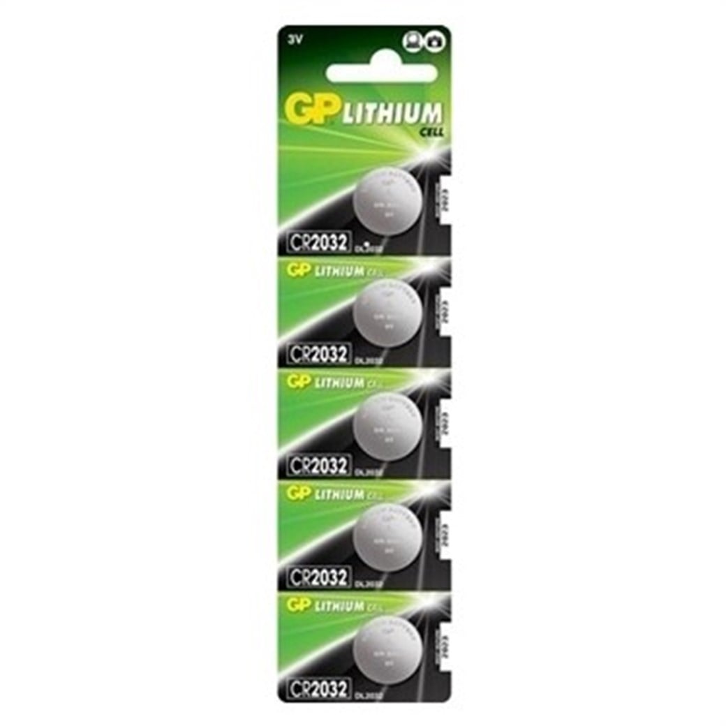 GP CR2032 3V Lityum Yassı Pil - Bios Pili - Saat Pili 5Li Paket