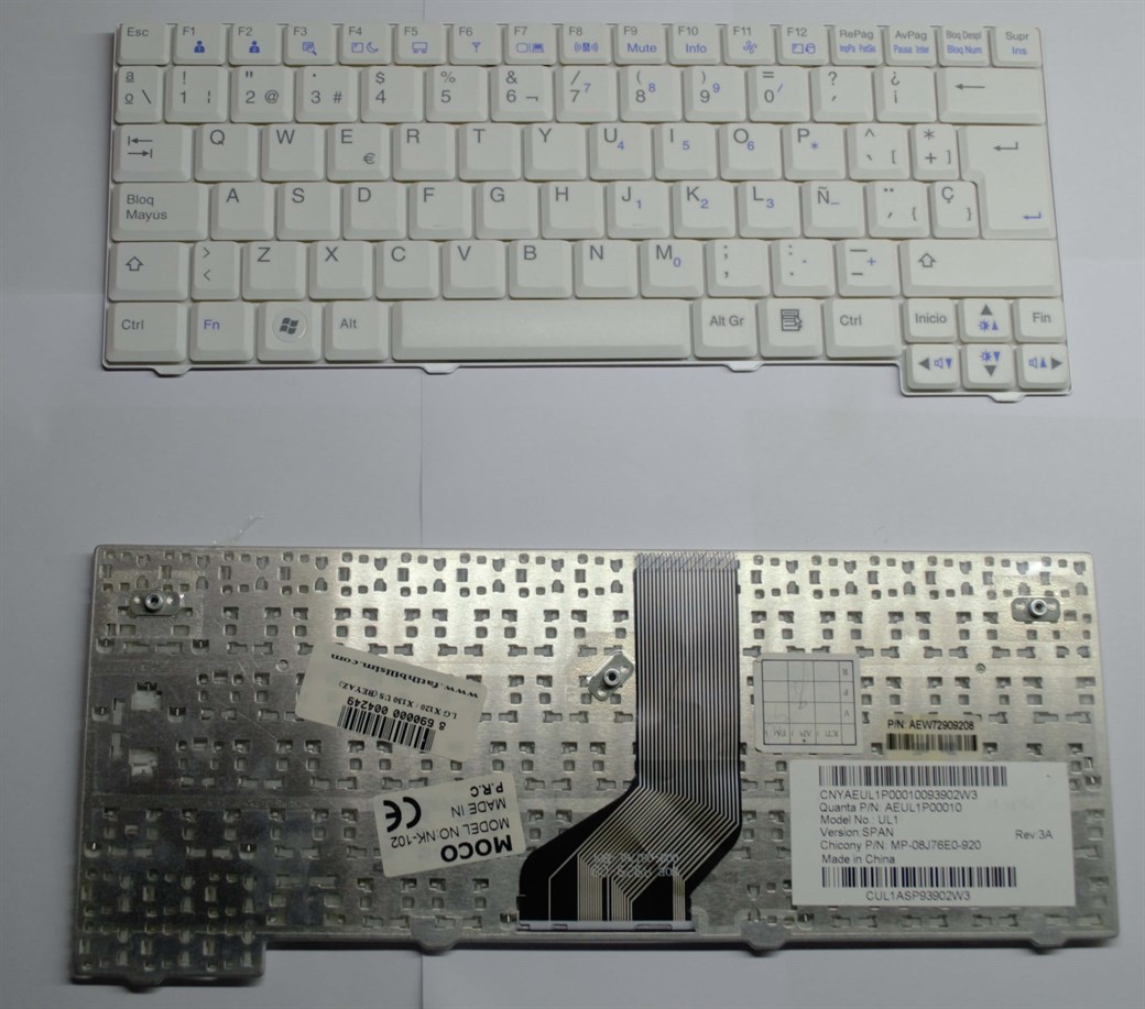 LG X120 X130 NOTEBOOK KLAVYE BEYAZ ES-Q