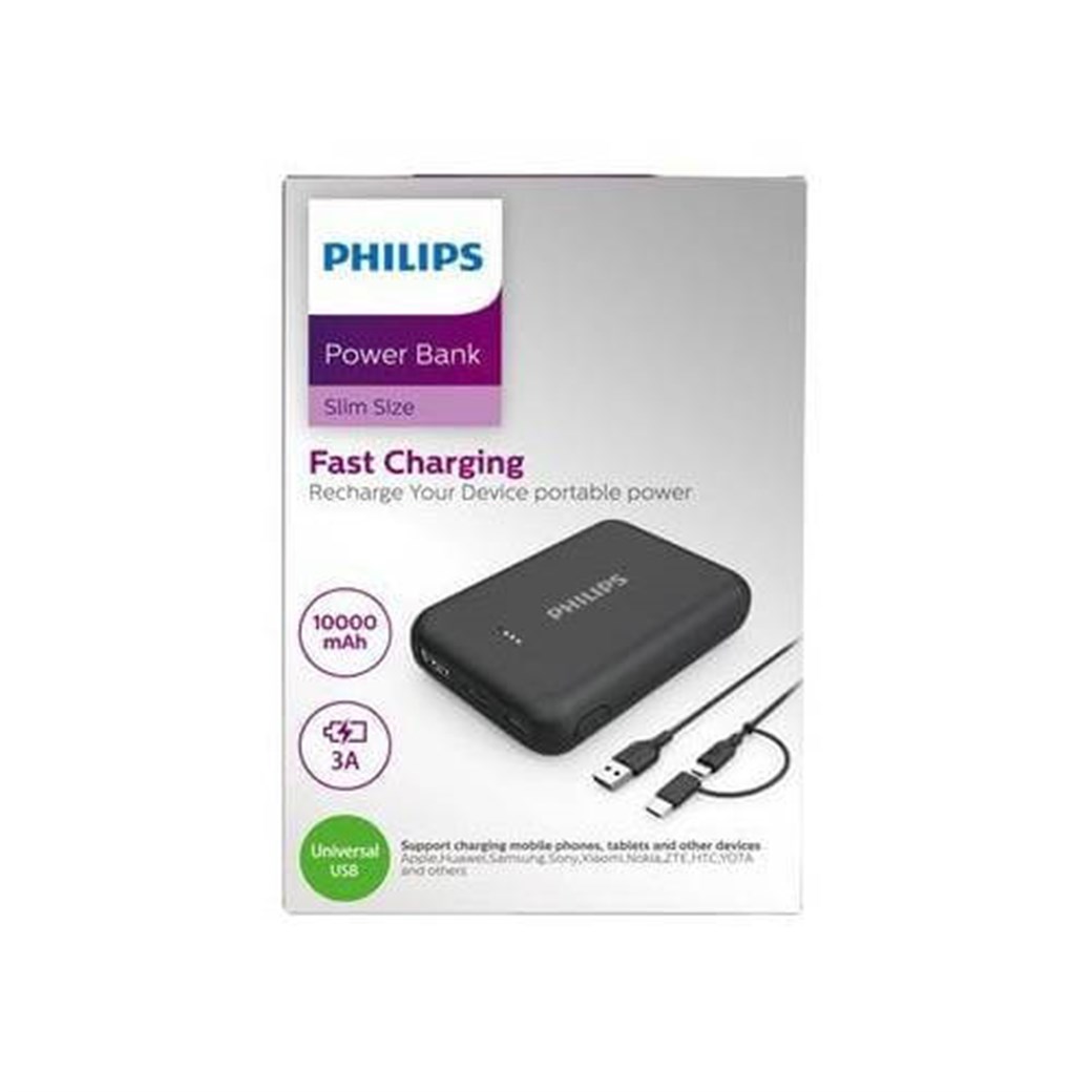 Philips Dlp1510ab/51 10.000Mah 3A Type-C/Micro POWERBANK