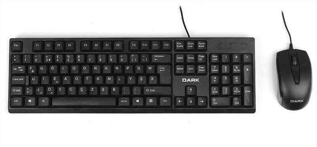 DARK KM1020F KLAVYE MOUSE SET SIYAH (F KLAVYE)