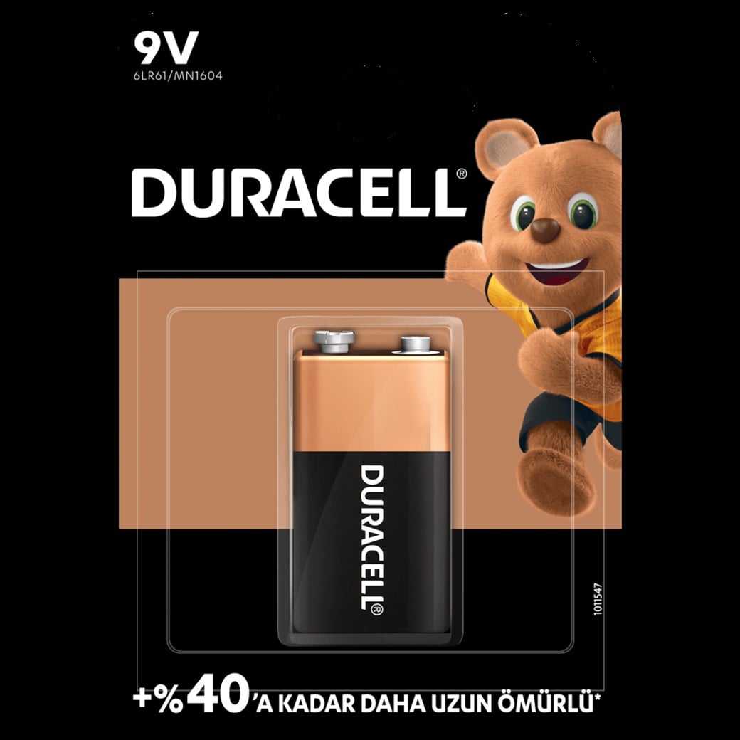 DURACELL 9V Alcaline Pil