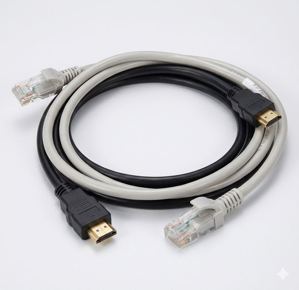 ETHERNET VE HDMI KABLO SET 1 METRE