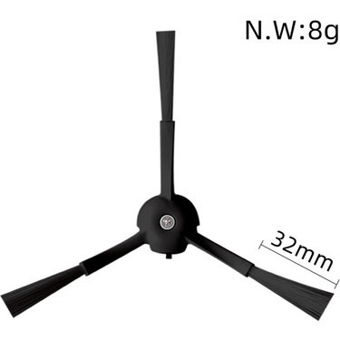 ROBOROCK S8 YAN FIRÇA SİYAH KIL