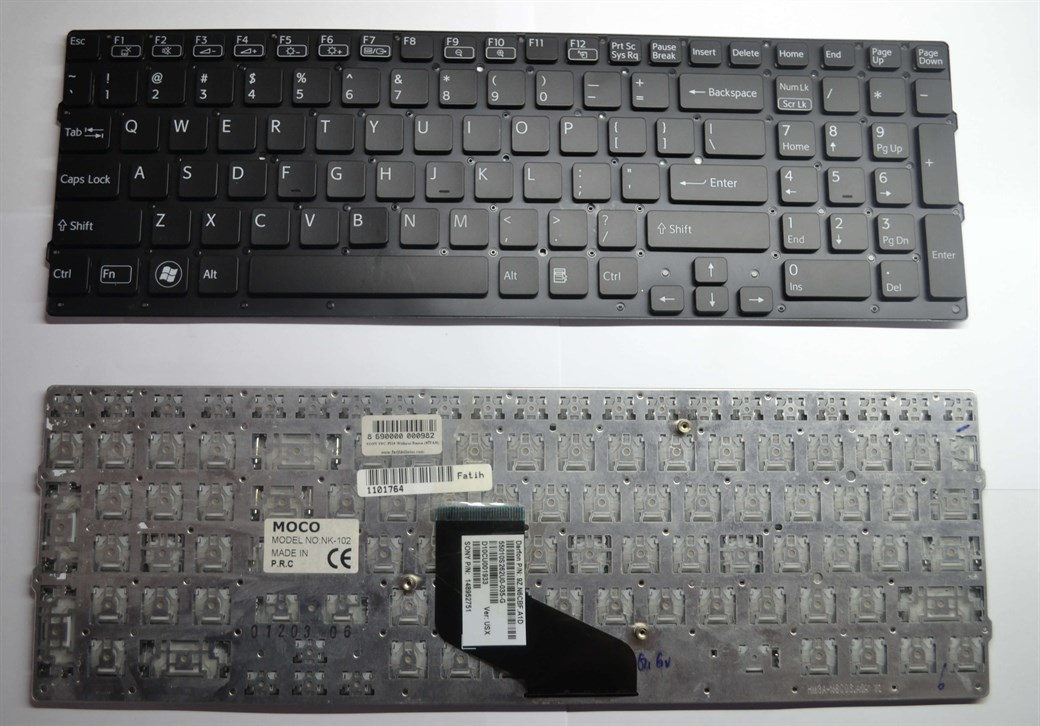 SONY VPC-F219 NOTEBOOK KLAVYE SİYAH EN-Q