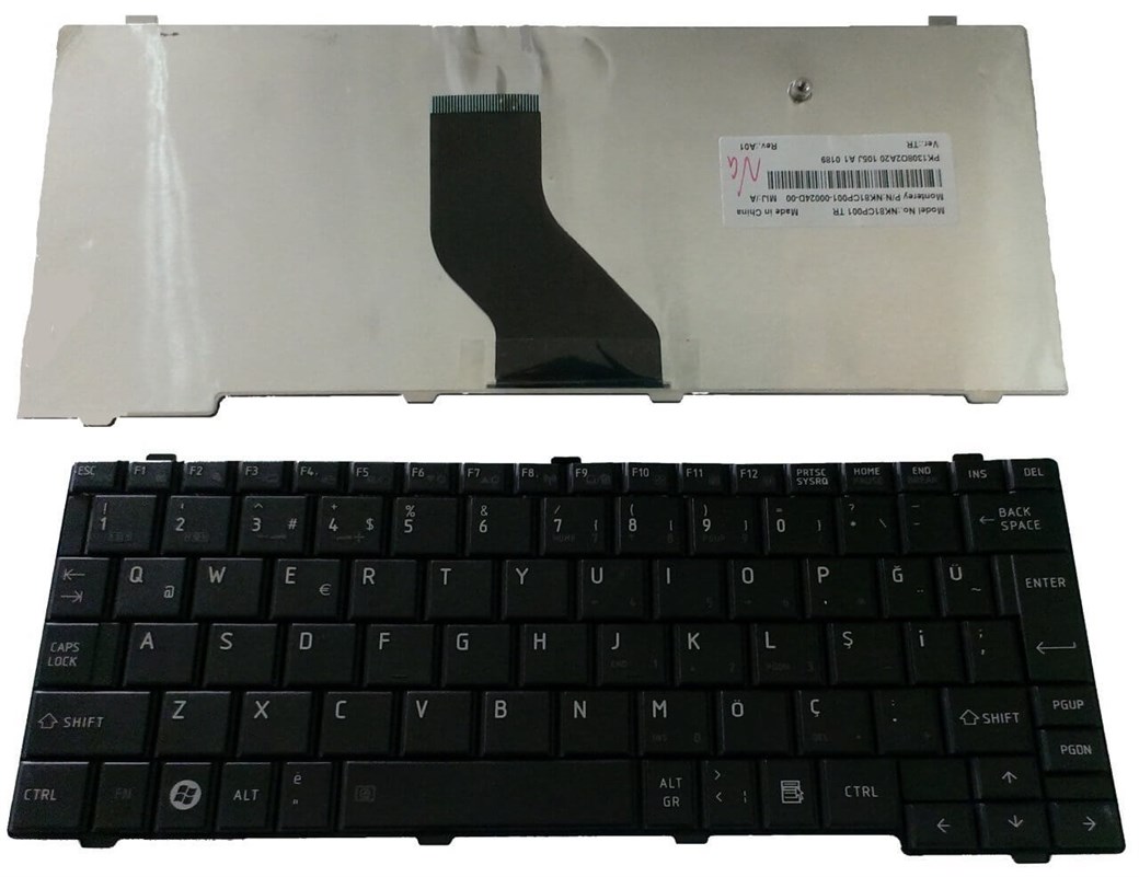TOSHIBA NB300 NB305 NB500 NB505 NOTEBOOK KLAVYE SİYAH TR-Q