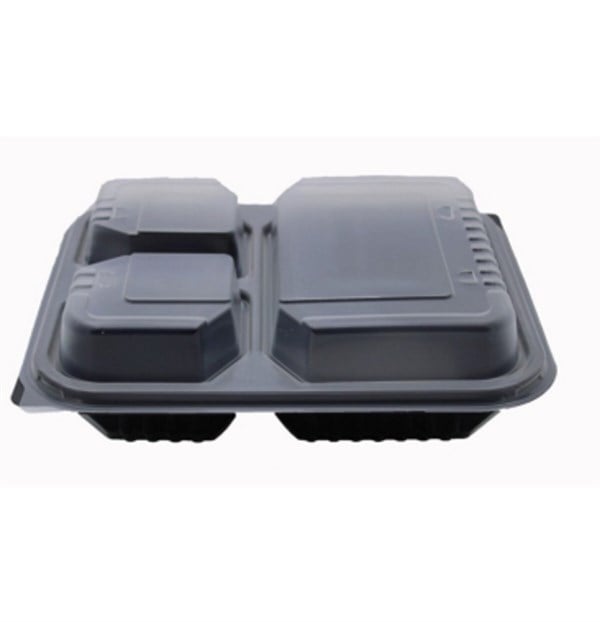 Ambalaj ÜrünleriUS MICROWAVE YEMEK KABI 3 BÖLMELİ KAPAKLI 50Lİ