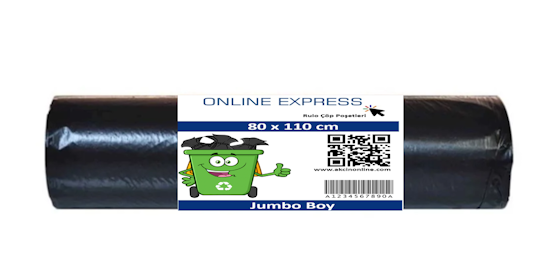 Çöp Poşeti80*110 JUMBO ÇÖP POŞETİ SİYAH 30x10'LU