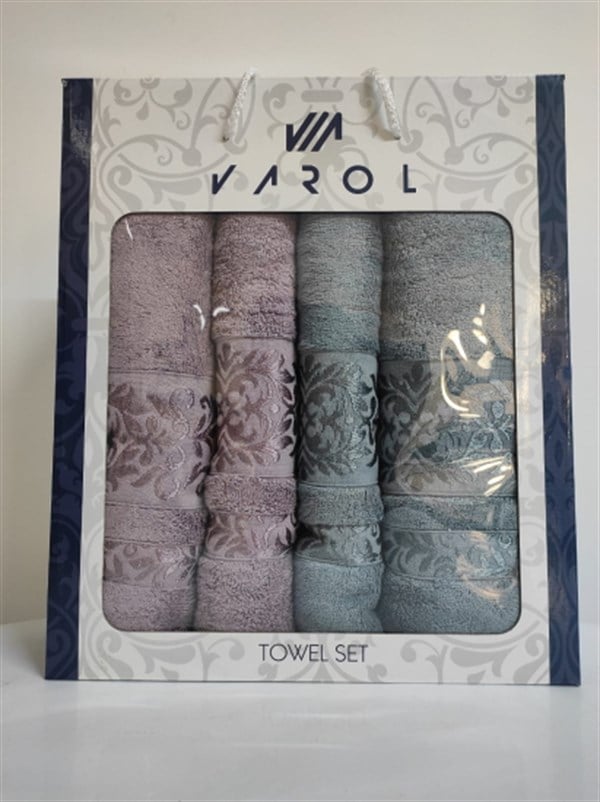 EV TEKSTİLİBAMBOO HAVLU KUTULU V1 SET 4LÜ