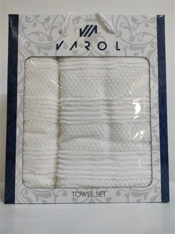 EV TEKSTİLİLAVİN HAVLU KUTULU V3 SET 2Lİ