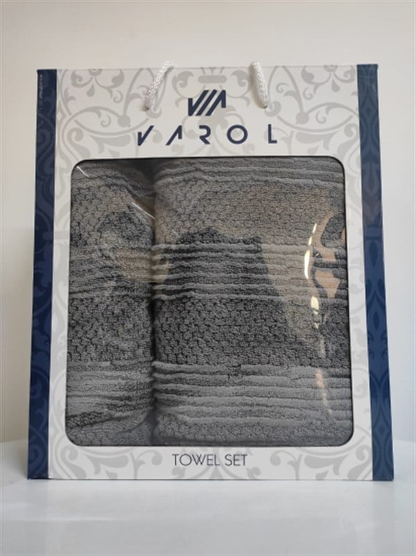 EV TEKSTİLİLAVİN HAVLU KUTULU V8 SET 2Lİ