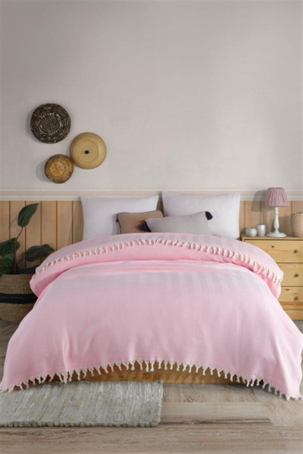 EV TEKSTİLİVAROL PEŞTEMAL PUDRA PEMBE 200*230