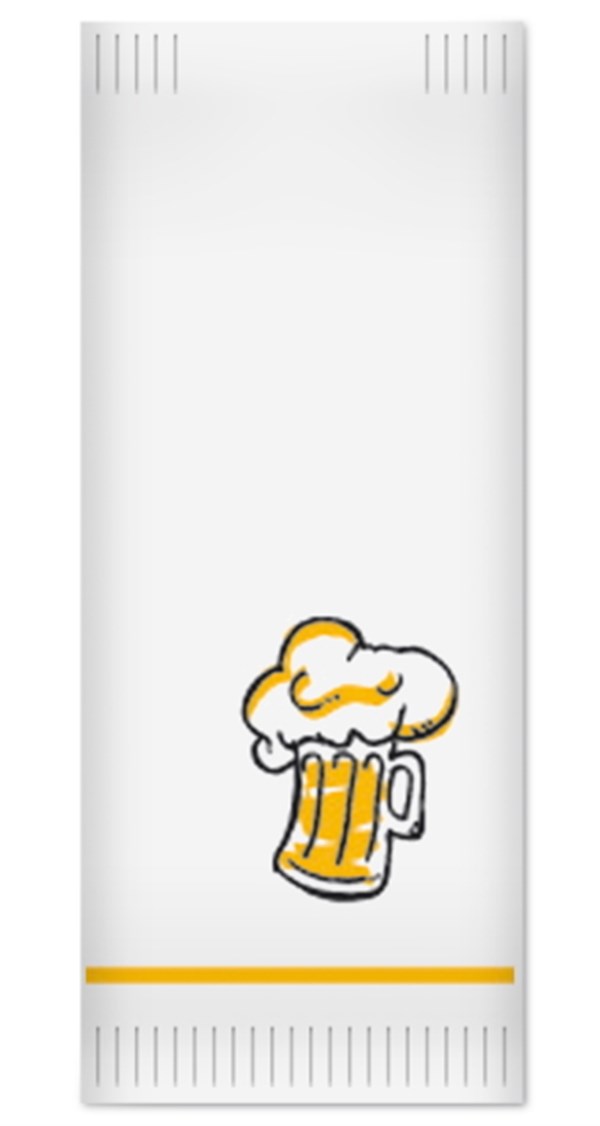 PAKETLENMİŞ SERVİS PEÇETELERİTISSUE 38x38 BUSTA BIRRA MARGHE RITA SERVİS 30'LU