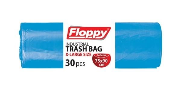FLOPPY 75x90 EXTRA END. BATTAL 30LU MAVİ ÇÖP TORBASI