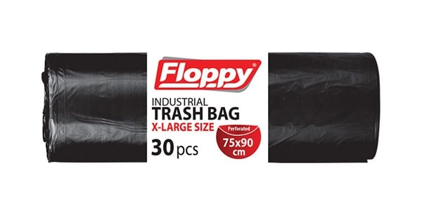 75X90 END OVERSIZE 30 PCS BLACK WASTE BAG