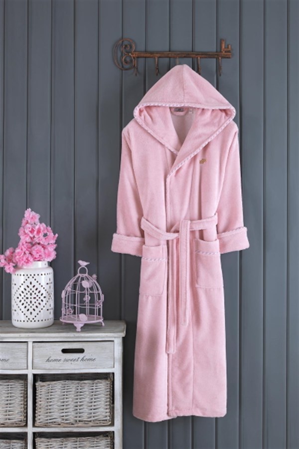 BAMBOO BATHROBE PINK L/XL