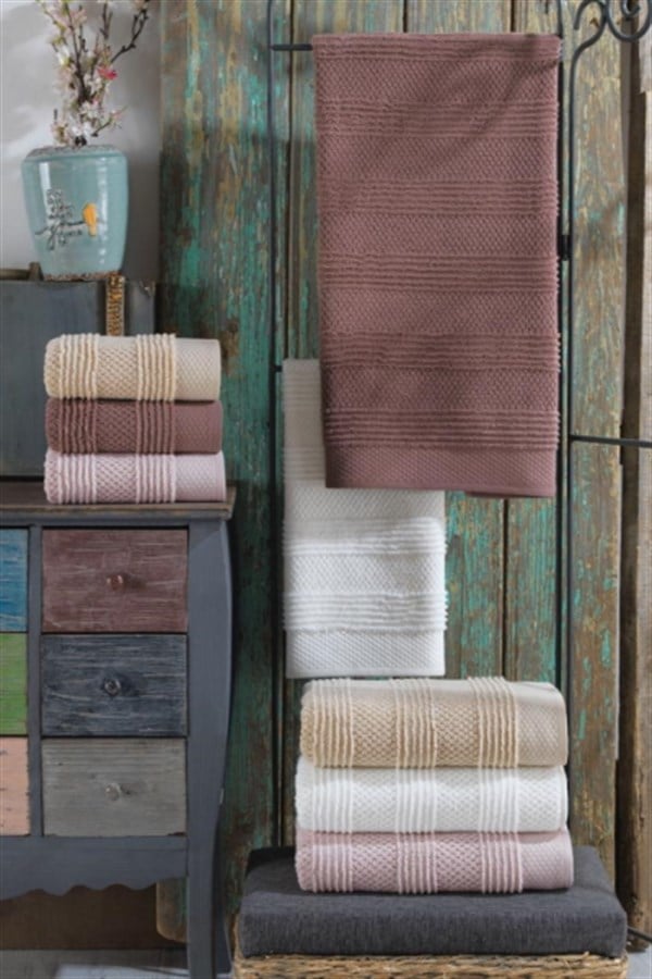 LAVİN SIZE TOWEL BROWN 70*140