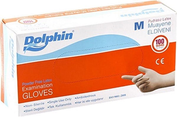 LATEX POWDER-FREE GLOVES 100 PCS (MEDIUM)