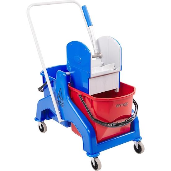 FLOOR TROLLEYSERMOP DOUBLE SECTION PRESSED BUCKET