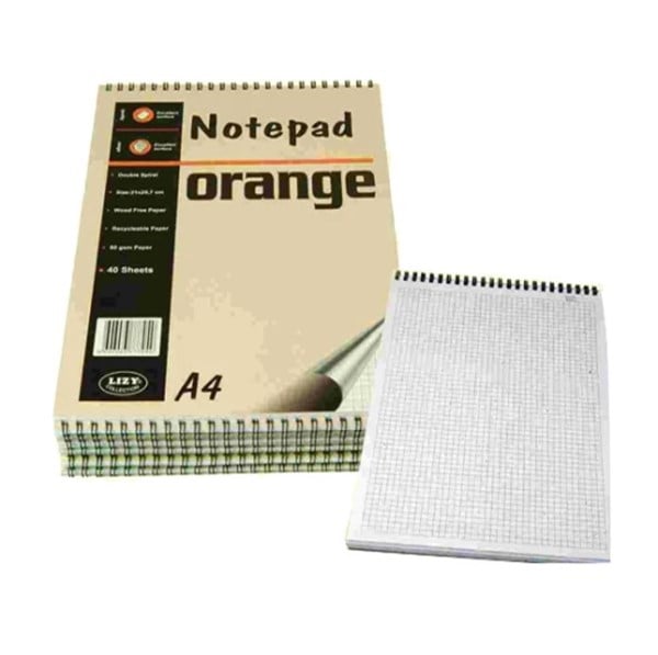 A-4 WITH SPIRAL AND BLOCKNOTE STRIPED 