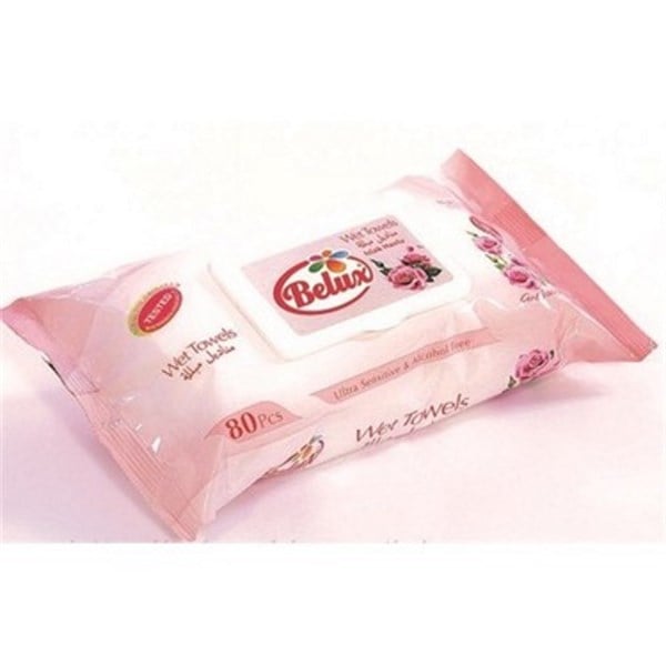 Kişisel Bakım HijyeniBELUX 80Lİ ISLAK MENDİL KAPAKLI ROSE