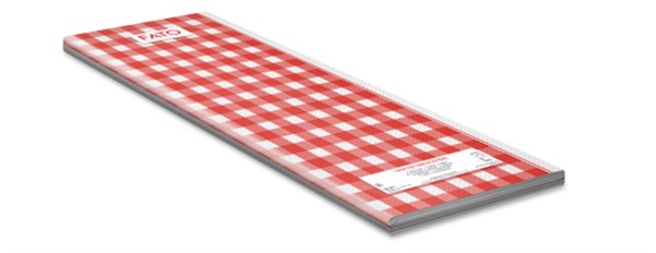 TISSUE 100x100 SNACK RED TABLE COVER 50 PCS