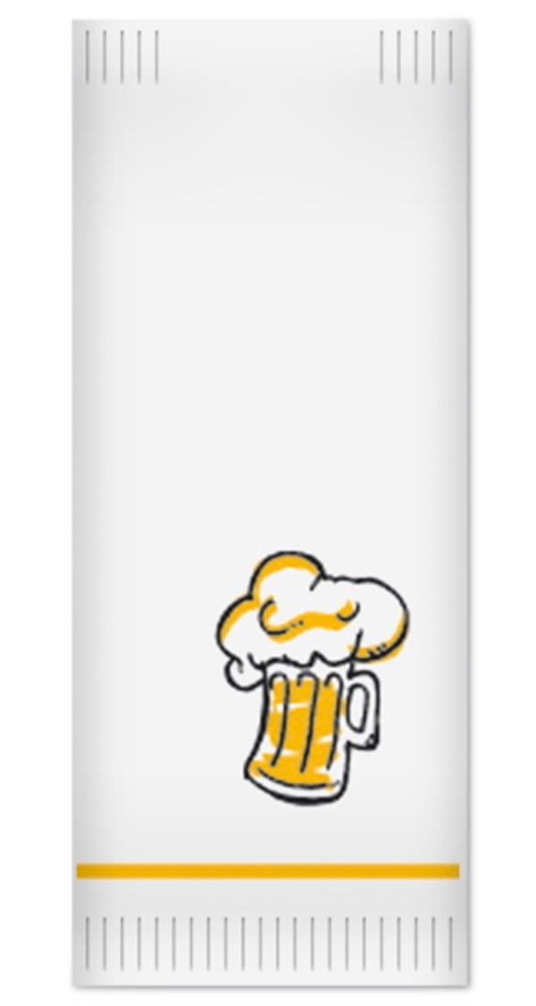 PAKETLENMİŞ SERVİS PEÇETELERİTISSUE 38x38 BUSTA BIRRA MARGHE RITA SERVİS 30'LU