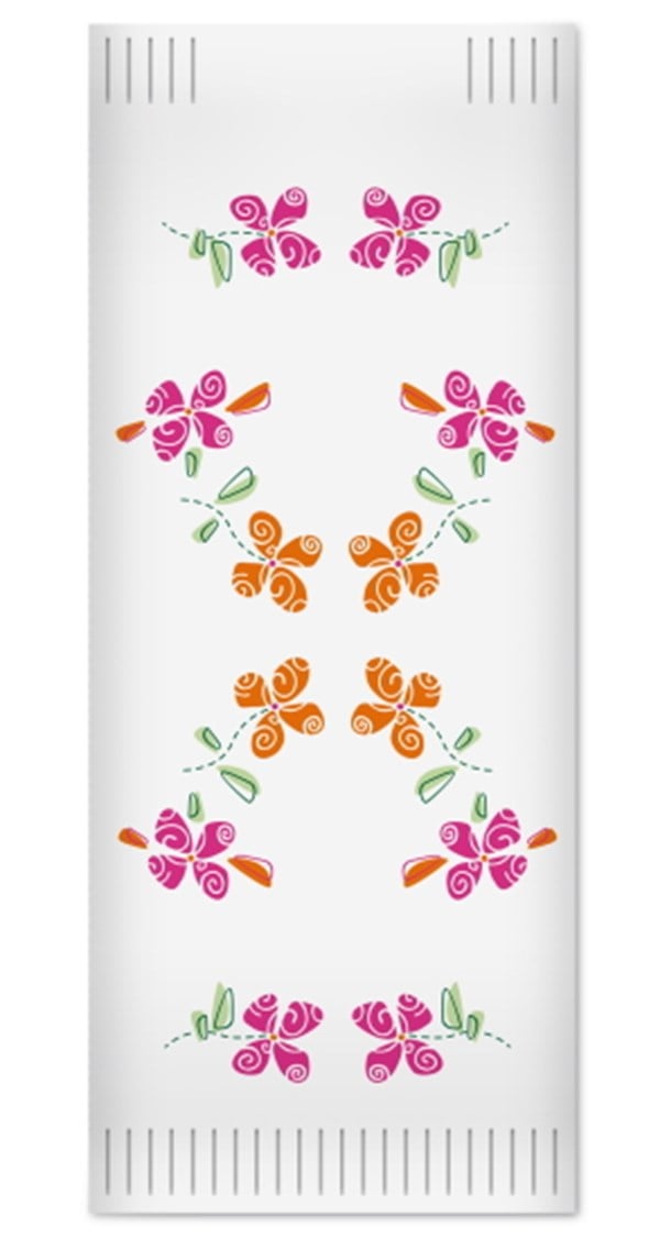 PAKETLENMİŞ SERVİS PEÇETELERİTISSUE 38x38 BUSTA HAPPY FLOWERS SERVİS 30'LU