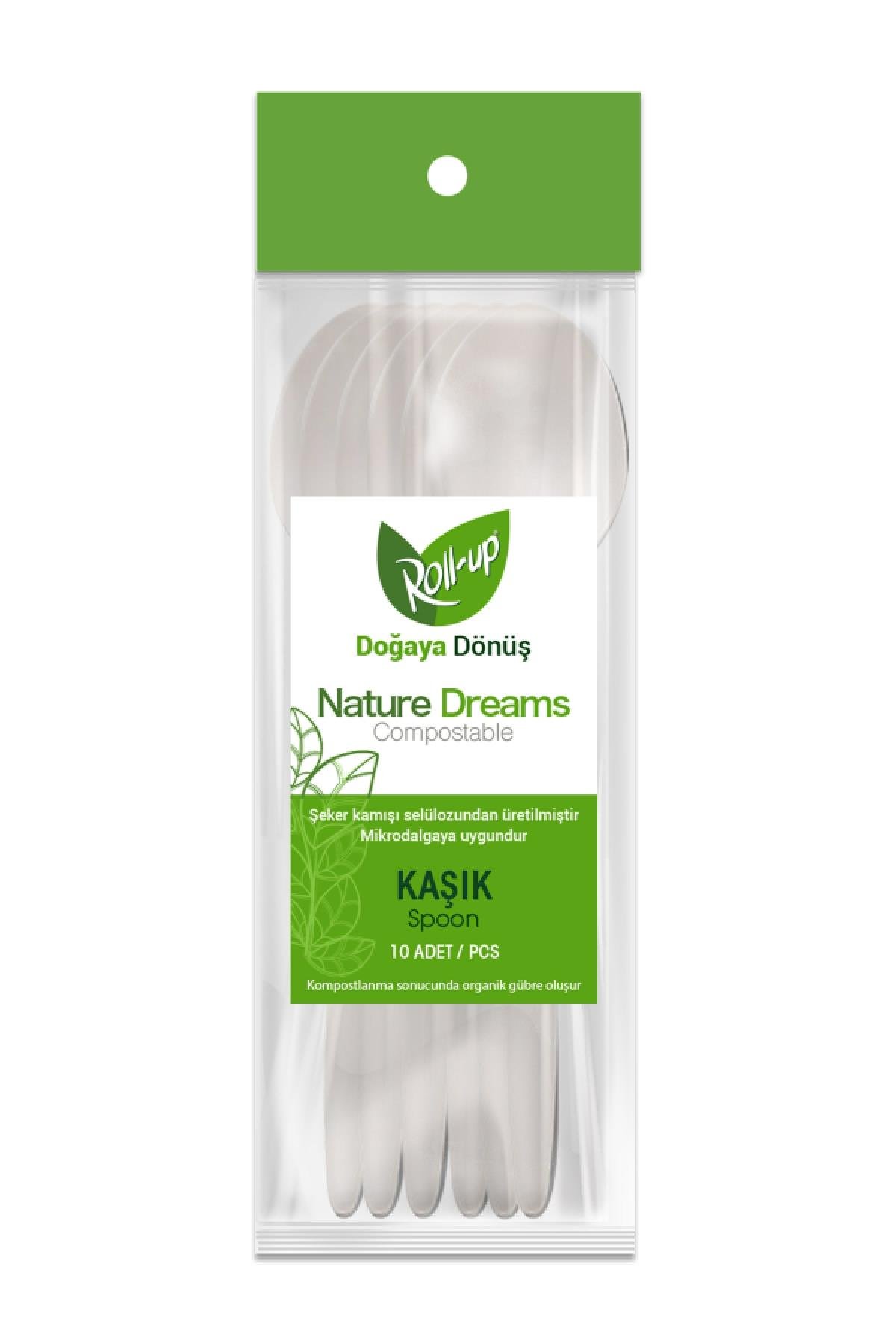 PLASTİK GIDA KAPLARIROLL UP NATURE DREAMS KAŞIK 10LU