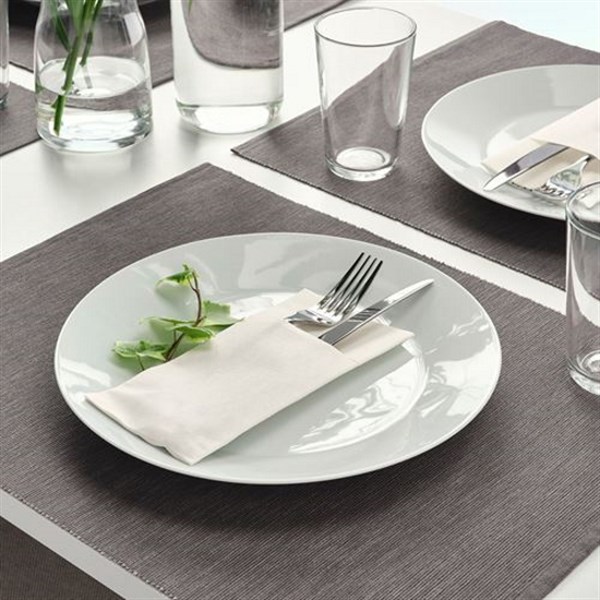 RESTORAN MASA TEKSTİLİKATLANMIŞ BEYAZ LÜKS PEŞKİR 40x40 (YIKANABİLİR)