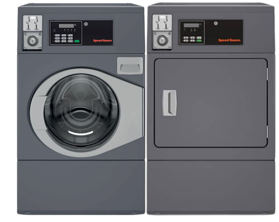 SPEED QUEEN \ IPSOINDUSTRIAL LAUNDRY WASHING AND DRYING SET
