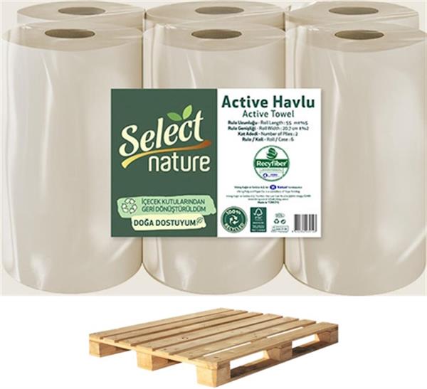 Tuvalet KağıdıS NATURE ACTIVE HAVLU 6LI 20,7 CM