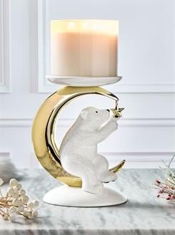 Bear & Moon Pedestal / Büyük Mumluk