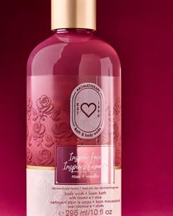 Inspire Love: Rose + Vanilla / Duş Jeli ve Banyo Köpüğü