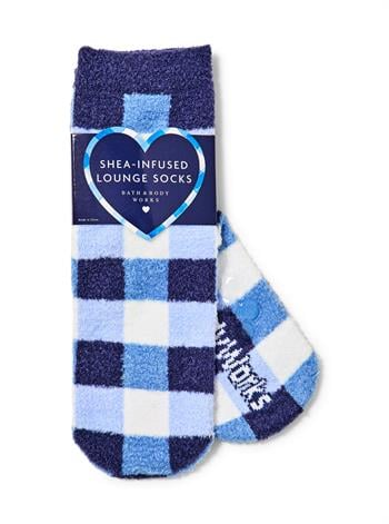 Blue Gingham / Nemlendirici Çorap